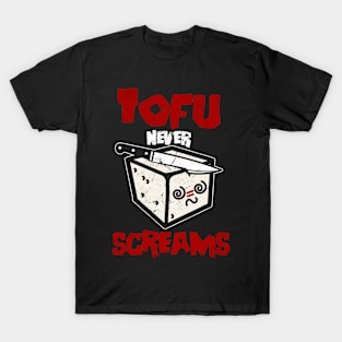 Tofu Never Screams Vegan Aesthetic Veggie Vegetarian T-Shirt